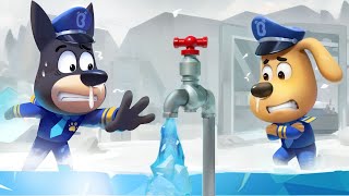 Freeze Magic Safety Tips Police Rescue Kids Cartoons Sheriff Labrador