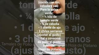 Tamales Con Pollo En Salsa Verde Envueltos En Hojas De Platano