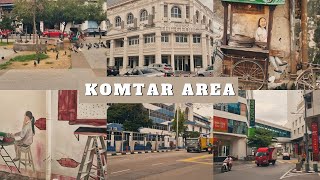 Penang Road, Campbell Street Mall, Komtar Area, Food Street.