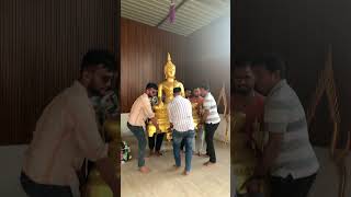 With Buddha Statue