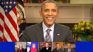 President Obama on Valentine's Day in a Google  Hangout  2/21/13