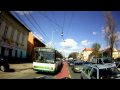 Safe bicycle lane: Passing by trolley-bus