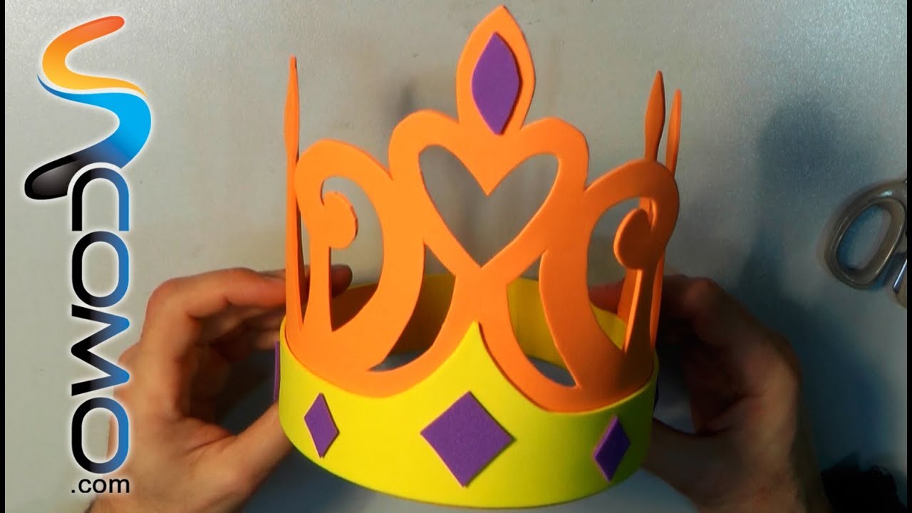 Cómo hacer una corona para niños de goma eva - YouTube