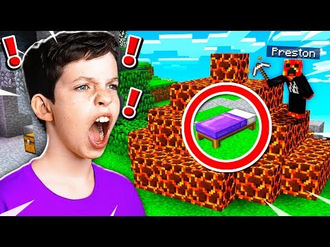 TROLLING MY LITTLE BROTHER IN MINECRAFT BED WARS! (MCPE)