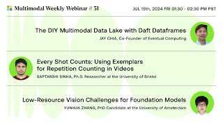 Multimodal Data Lake, Video Repetition Counting, and Low-Resource Vision | Multimodal Weekly 51