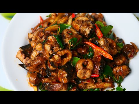 วิธีผัดปลาไหลให้อร่อย ผัดเผ็ดปลาไหลกับแกล้มรสเด็ด แม่โบว์พากิน