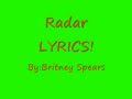 Britney Spears - Radar LYRICS!!!!