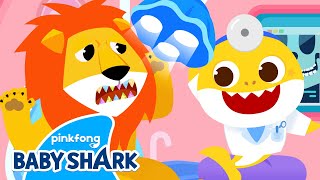 Ouchie, What Brings You Here, Lion? | +Compilation | Baby Shark Doctor Episode | Baby Shark Official