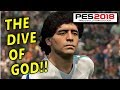 PES 2018 - Failed Dives & 1 Succesful One: THE DIVE OF GOD - Maradona Successful Dive for Penalty