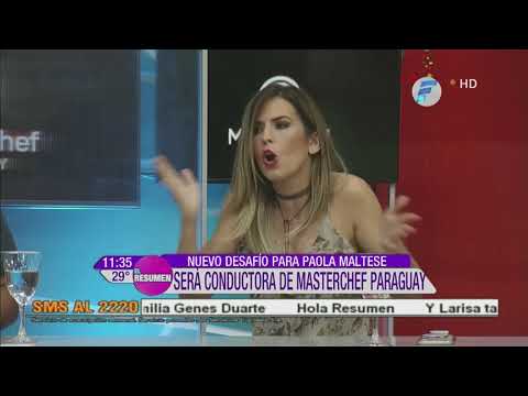 Paola Maltese se lanza como conductora de Master Chef Paraguay