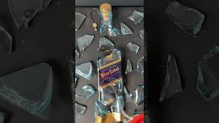 Broken Blue Label Whiskey Bottle Art