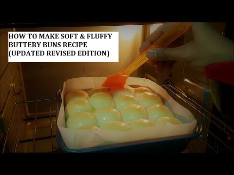 revised updated video how to make bakery style soft fluffy buttery buns recipe