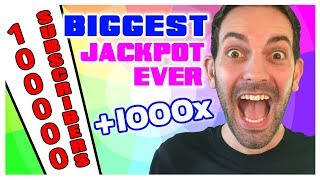 🎰My BIGGEST Jackpot EVER ➡Over 1000X 🎉Celebrating 100,000 Subscribers! ✦ Brian Christopher Slots
