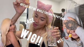 Get Litwhile Trying To Put A Lace Wig
