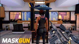 Maskgun Epic Gameplay 5 - Maps Airport Skin Female God Sniper