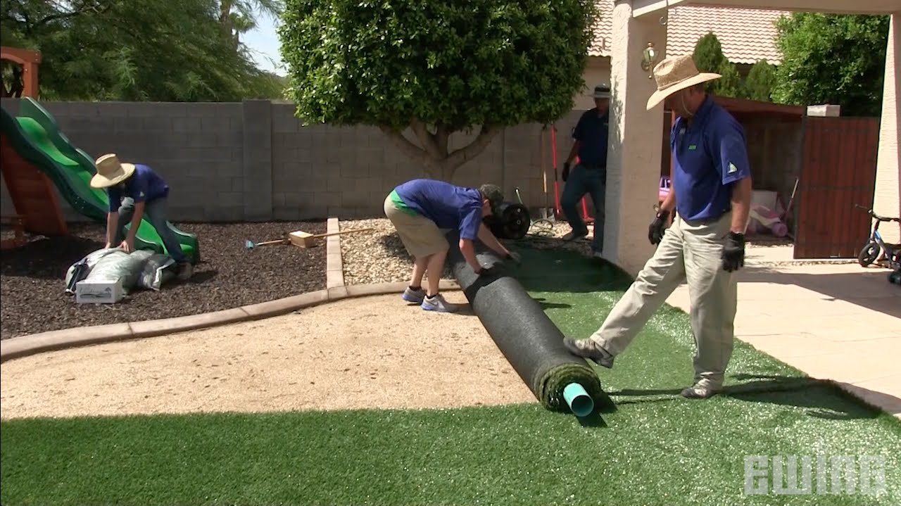 How To Install Synthetic Turf - YouTube