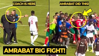 Sofyan Amrabat DEFENDS his coach from his FIGHT during Morocco vs Congo | Manche