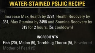 Summerset D Water-Stained Psijic Recipe Fishing In Artaeum