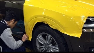 How to vinyl wrap a car fender. Full Video. HD