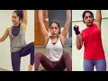 Vj tv anchor Ramya subramanian hot workout and armpit show