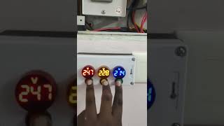 Digital Led Indicator Voltmeter On Three Phase Output Voltmeter