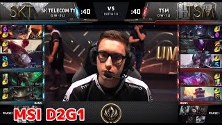 MSI 2017 グループステージ | SKT vs TSM | D2G1 | 日本語実況解説