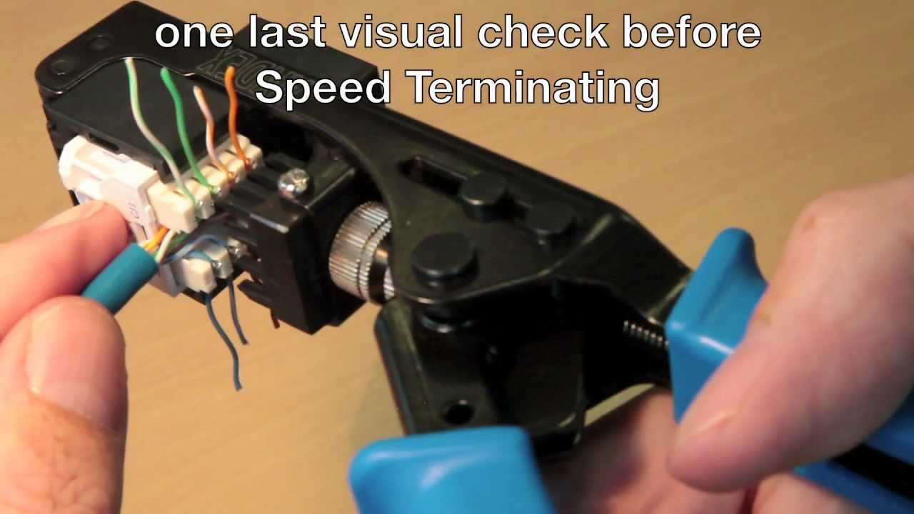 How to use the Cat 6 'Speed Termination Tool' - YouTube