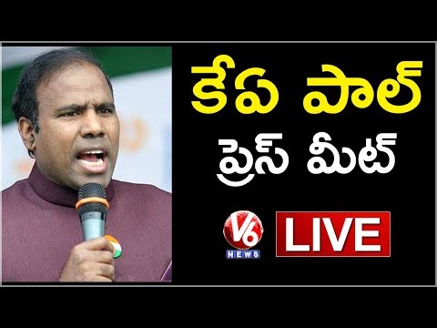 KA Paul Press Meet Live | Hyderabad | V6 News