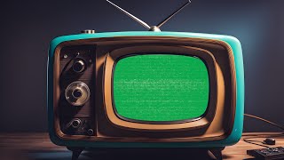 Old Blue Retro Tv Green Screen | 4K | Vintage | Global Kreators