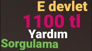 Pandemi Sosyal Destek Sonuçları,1100 TL Yardım Başvurusu E devlet,Tam Kapanma De