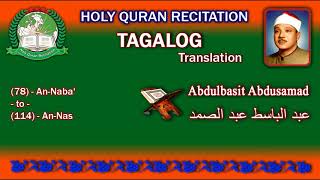 Holy Quran Recitation With Tagalog Translation Abdulbasit Abdusamad 33-Hd