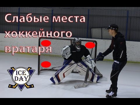 Куда бросать хоккейному вратарю? Слабые места Куда бросать хоккейному вратарю? Слабые места