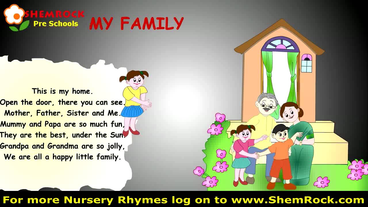 Nursery Rhymes My Family Songs with lyrics   YouTube