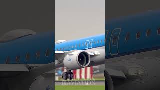 Klm Embraer E195-E2 Landing At Amsterdam Schiphol Airport