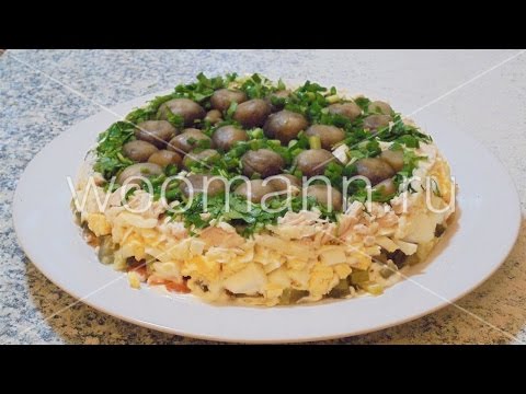 Рецепты салатов с грибами 2017