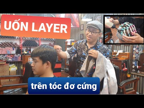 Cắt tóc và Hướng dẩn uốn tóc layer trên chất tóc khô cứng