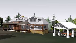 3-d exterior massing and interior model