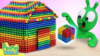 Pea Pea Build Rainbow House With Magnet Balls Pea Pea World