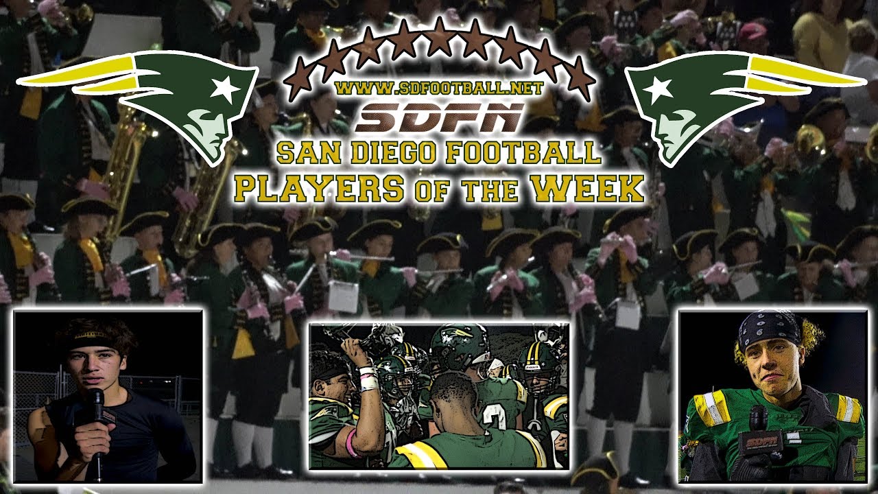 SDFN Players of the Week (Oct. 11-12)