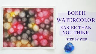 Learn to draw BOKEH in WATERCOLOR || WATERCOLOR for beginner ||