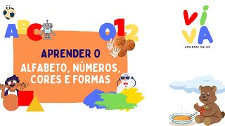Aprender O Alfabeto, Números E Contar, As Cores E As Formas Método Visual Com Ociação Palavras