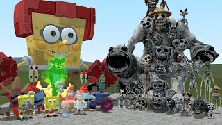 All Zoonomaly Monsters Vs Cursed Spongebob In Garry's Mod!