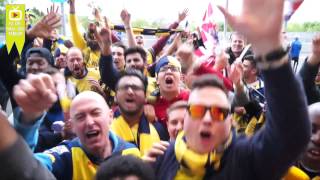 "She Wore, She Wore" Robbie Leads The Celebrations | Arsenal 4 Villa 0 | FA Cup Final