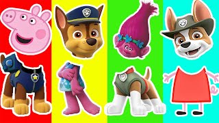 Wrong Heads Paw Patrol Trolls Peppa Funny Super Heroes 슈퍼히어로 그림자 맞