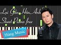 Lại gần hôn anh piano cover + sheet piano | lai gan hon anh piano | Hung Music