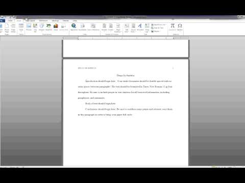 Apa Paper Template Word 2010