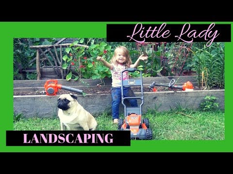LITTLE GIRL LOVES HUSQVARNA POWER TOOLS SET FOR KIDS