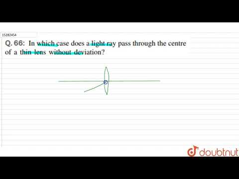 In which case does a light ray pass through the centre of a thin lens without deviation?