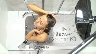 Ellas Bubbles Walk In Bathtub Shower Combo - Shower Column Kit For Safeeasy Bathing