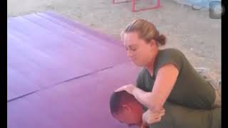 Woman Marine Wrestles & Defeats Marine Corps Sergeant Twice